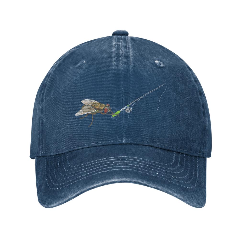 Fly Fishing FisherUnisex Pun Funny Joke Baseball Cap Classic Distressed Denim Sport Snapback Hat Unisex Outdoor Summer Soft Hats