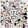 50 Cartoon Cow Cat Doodle Stickers Decorate Guitar Notebook Suitcase DIY Waterproof Stickers