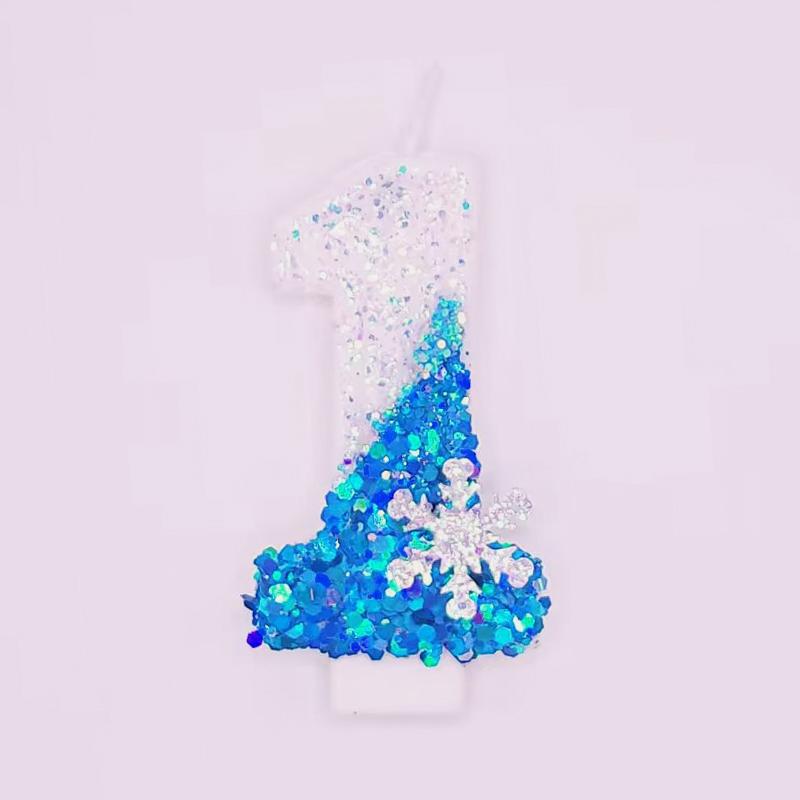 

1 шт. свечи на день рождения, лед и снег, цифровые свечи, украшение для торта на день рождения, аксессуары для украшения свадебной вечеринки