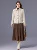 Double-Sided Camel Wool Mid-Length Slim Coat for Women - Autumn/Winter 2025 Collection