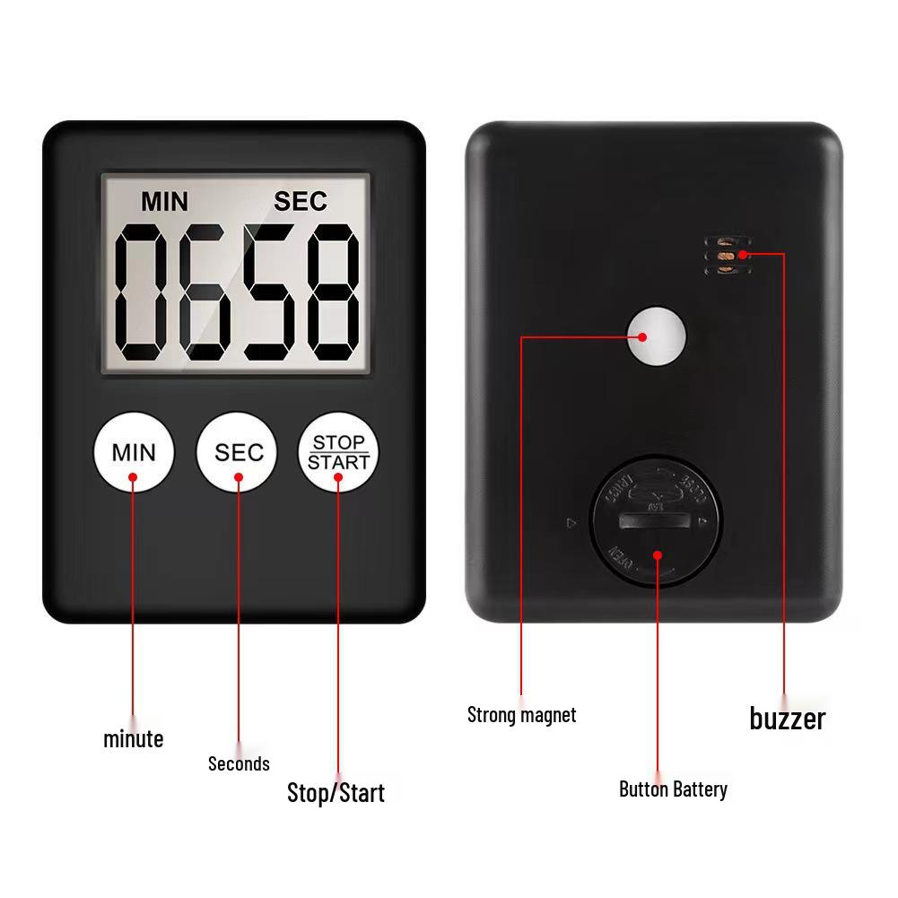 Customizable Electronic Kitchen Timer with Stopwatch Function
