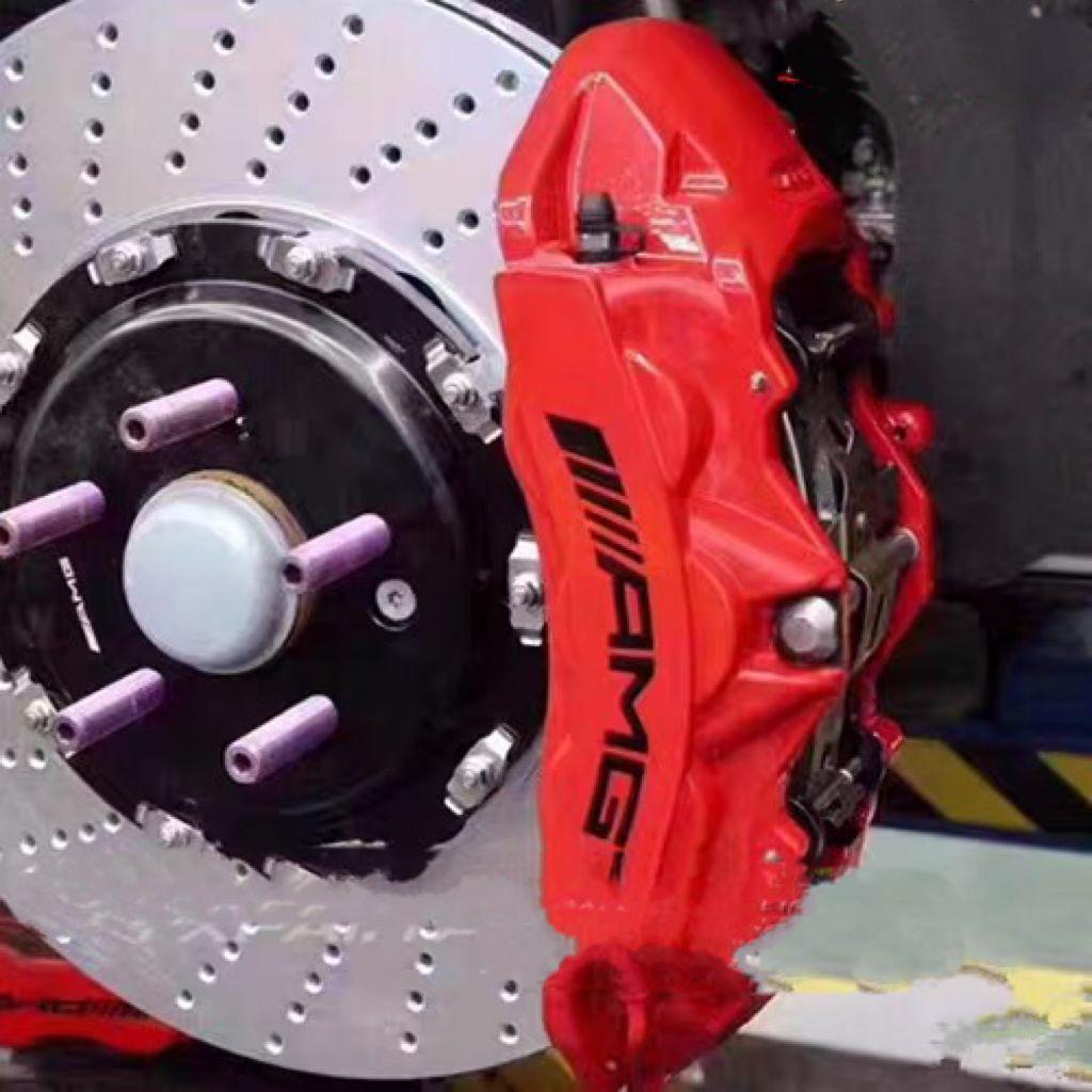 Zhangxin AMG Bremsaufkleber - Hochtemperaturbeständig, Personalisierbar, Schwarzes Set