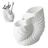 PLA Toothbrush Holder 3D Printed Conch Holder Sea Snail Shape Pen Cup Organizer Stand Desktop Storage Rack with 3 Compartments Stationery