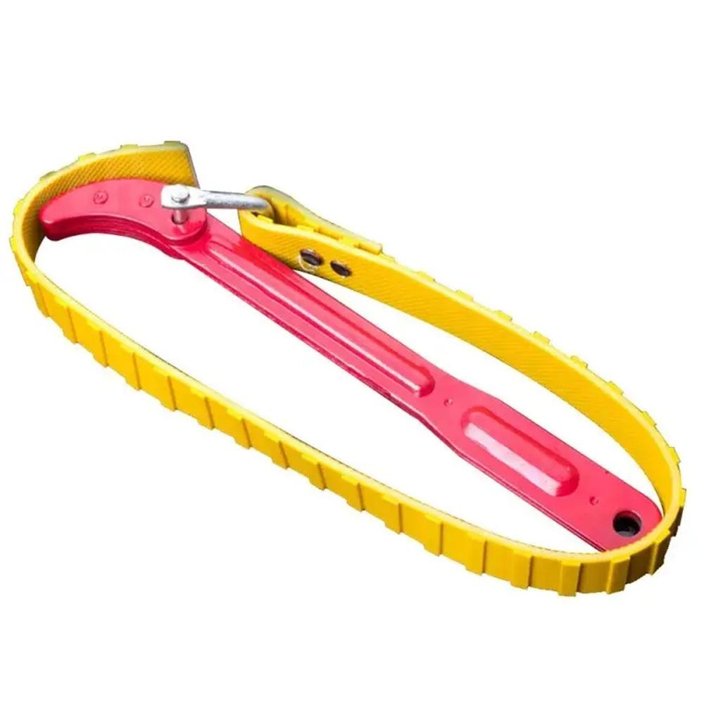 8IN Belt Wrench Oil Filter Puller Strap Spanner Chain Wrench Strap Opener Adjustable Strap Opener Cartridge Disassembly Tool