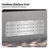 Horizontal Slat Ventilation Panel Surface-Mount for Built-in Barbecue Enclosures