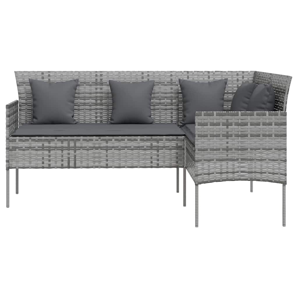 Vidaxl 5-Cz. Garden Lounge Set, With Cushions, Poly Rattan