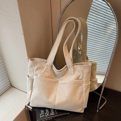 Leichte Pendler-Tragetasche mit großem Fassungsvermögen, einfarbige Umhängetasche