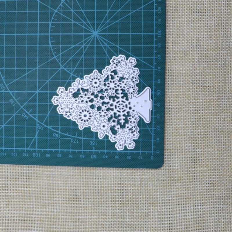 

Рождественская снежинка елка трафарет металлический штамп для резки практика Handson DIY скрапбукинг альбом ремесло серебряный