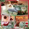 Red Wildflowers Pattern Quick Drying Silky Ultra-Soft Winter Blanket Great for Thanksgiving Christmas New Year Presents
