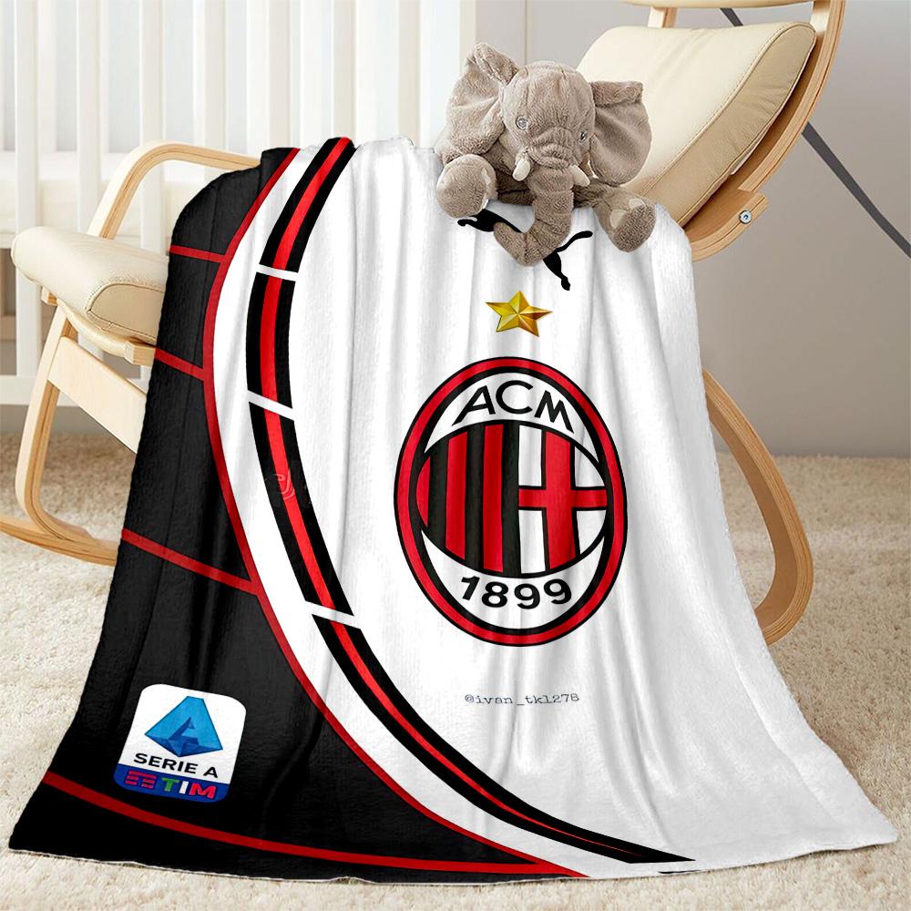 Ac Milan Blanket Soft Cozy Suitable For Chair Picnics Livingroom For All Seasons Modern Style Birthday Christmas Gift Blanket