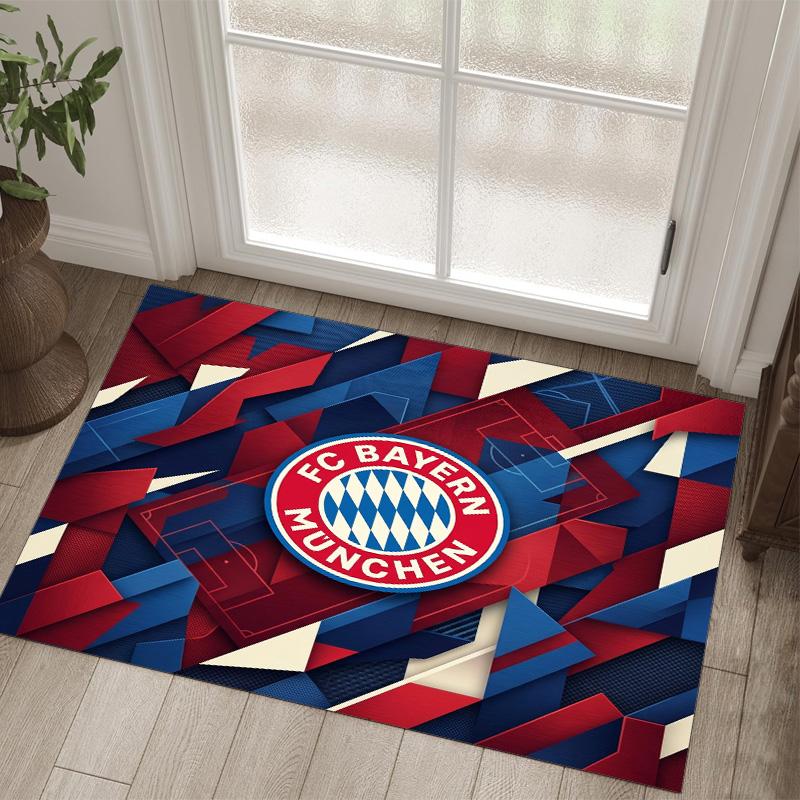 Bayern Munich Design Crystal Velvet Carpet Cozy Non?Slip Printed Rug For Bedroom Living Room Entrance