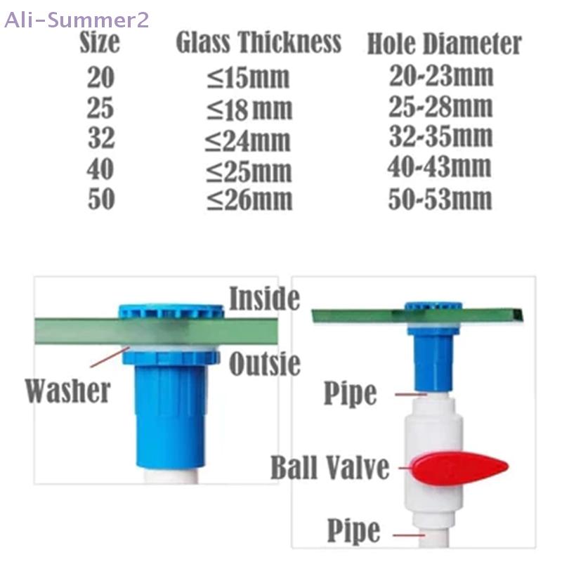 {Summer2} 2pcs PVC Connectors 20/25/32mm for Fish Tank Drainage and Garden Pipe, Aquarium Outlet Connector