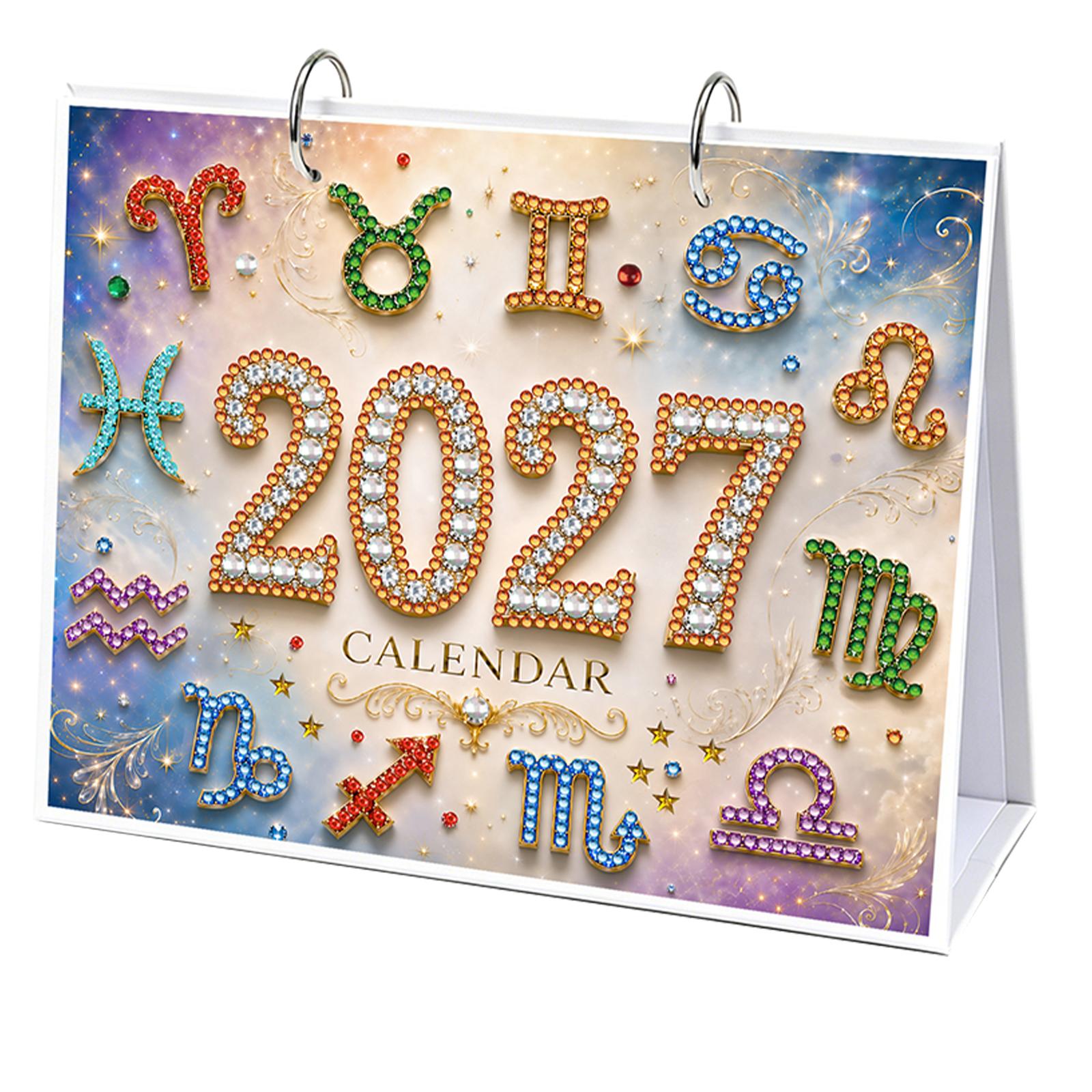 DIY Dimantu Gleznošanas Kalendārs 2027 Galda