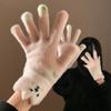 Korean Style Warm Knitted Gloves Cartoon Riding Protective Mittens Full Finger Mittens Outdoor