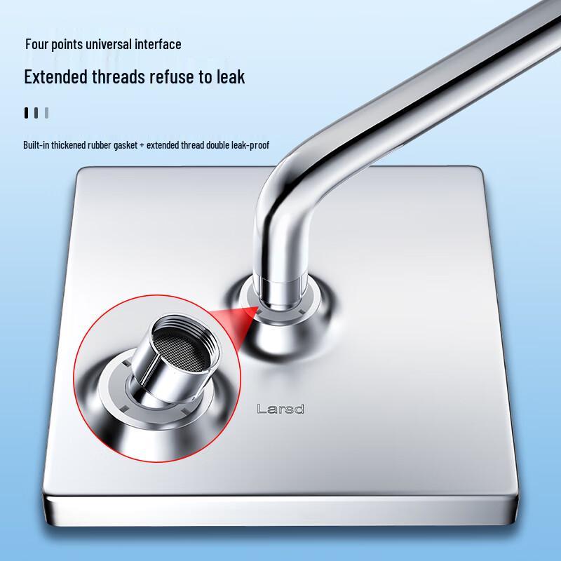 Larsd Pressurized Square Overhead Shower Head