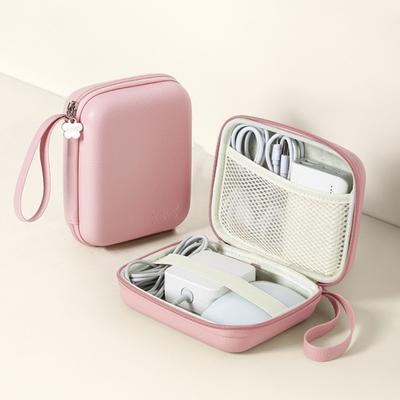 Shockproof EVA Leather Headphone Bag Portable Protective EVA Digital Storage Bag Dust-proof Waterproof Data Cable Organizer Bag