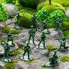 52pcs 5cm Green Military Tactical Soldier Miniatures - Army Model Figures for Collectors, Diorama Displays & Military ZSY