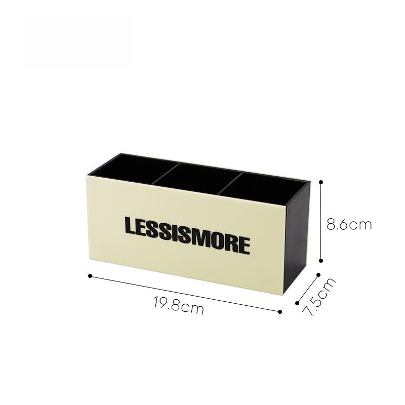 

Nordic Ins Desktop with Round Handle Storage Box, Bedroom Living Room Remote Control, Scissor Ruler Sundries Storage Box