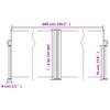 Retractable Side Awning Taupe 100 X 600 Cm