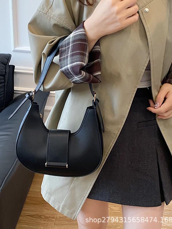 Solid Color Stylish Single Shoulder Underarm Women's Bag - 2025 Autumn/Winter Collection