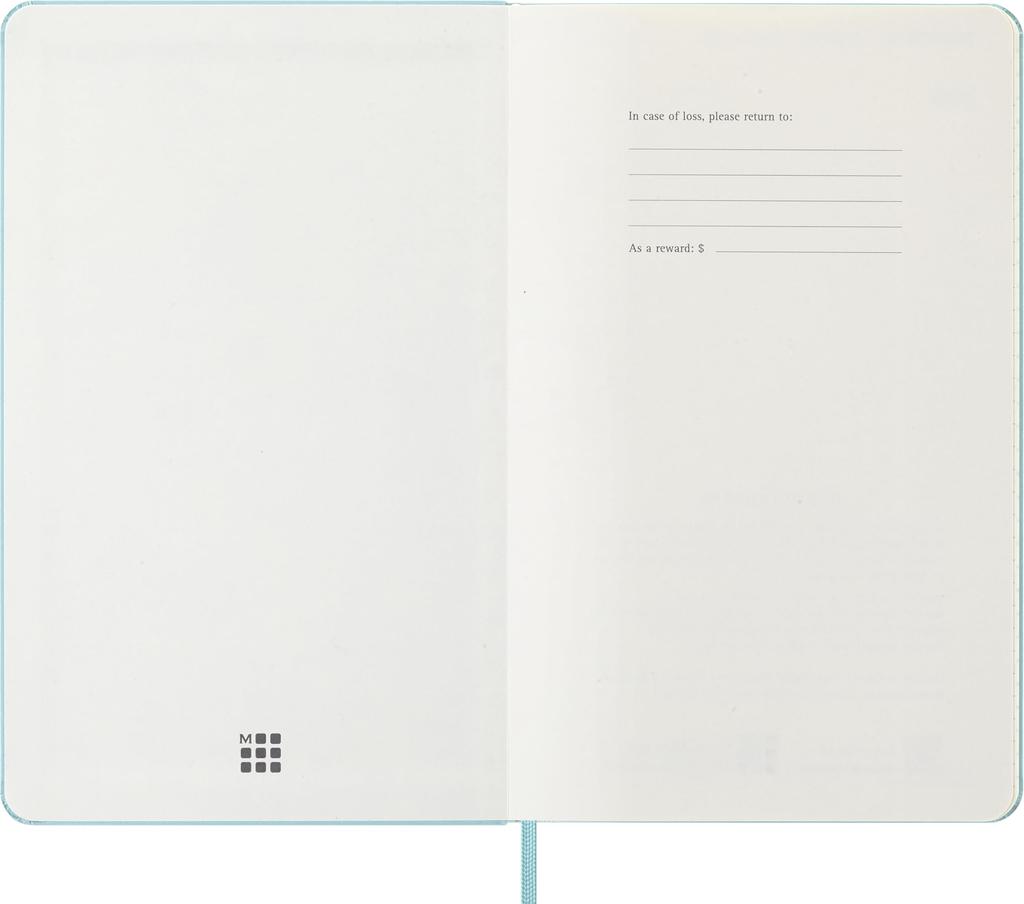 Moleskine 2026 January Large Size x DHB2412WN3Y26 Planner, Start, 12-Month Weekly, (13cm 21cm), Hardcover, Aquamarine,