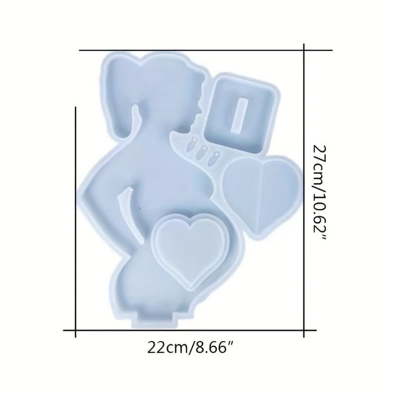 

Baby Memorial Photo Frame Silicone Molds Heart Shaped Pregnant Mom Epoxy Resin Mould for DIY Epoxy Resin Crafts Home Decoration