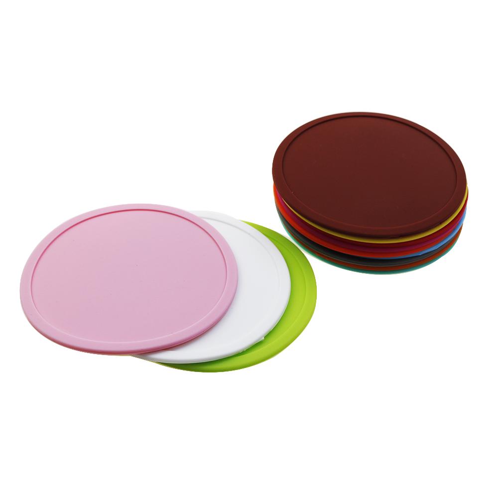 1 PieceAnti Slip and Anti Overflow Coaster Tea Cup and Coffee Coaster Circular Mold Silicone Insulated Table Mat for Home Use