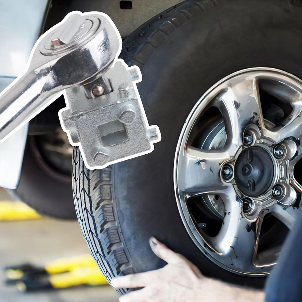 Junecarp Cube Brake Caliper Compression Tool,Steel Brake Caliper Tool Car Rear Disc Brake Piston Tool,Specialized Car Accessories Brake Piston Tool