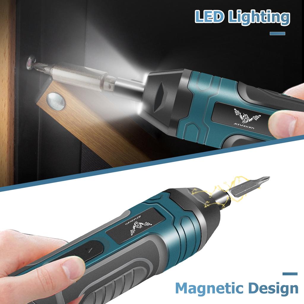 Electric Cordless Screwdriver Small 3.6V Small Screwdriver Set with 5N.m Max Adjustable Torque for Daily and Light Industrial
