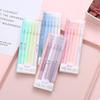 6Pcs/set Morandi Color Neutral Pen Girl Heart 6 Boxes Student Black Bullet Signature Pen Office Stationery