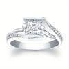 1pc Bague Mode Créative Simple Carrée Zircon Synthétique Bague Mode
