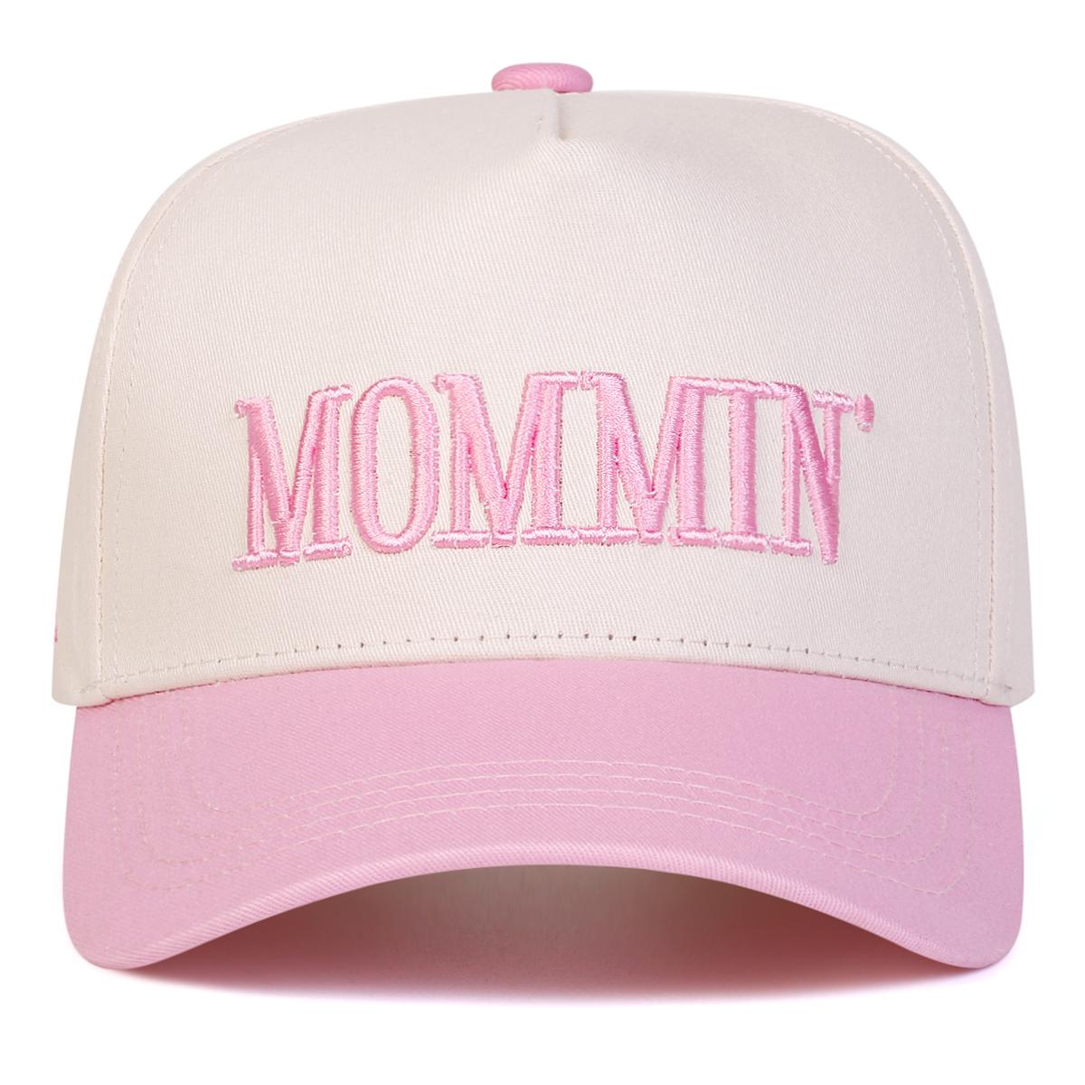 

Мужская бейсболка пэчворк с вышивкой MOMMIN для улицы, регулируемая, солнцезащитная, для отдыха, весна-осень, для путешествий, туризма, пляжного отдыха розовый/бежевый