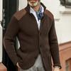 Autumn and Winter Sweater Cardigan Men's New Lapel Slim Knit Long-sleeved Slim Commuter Casual Top