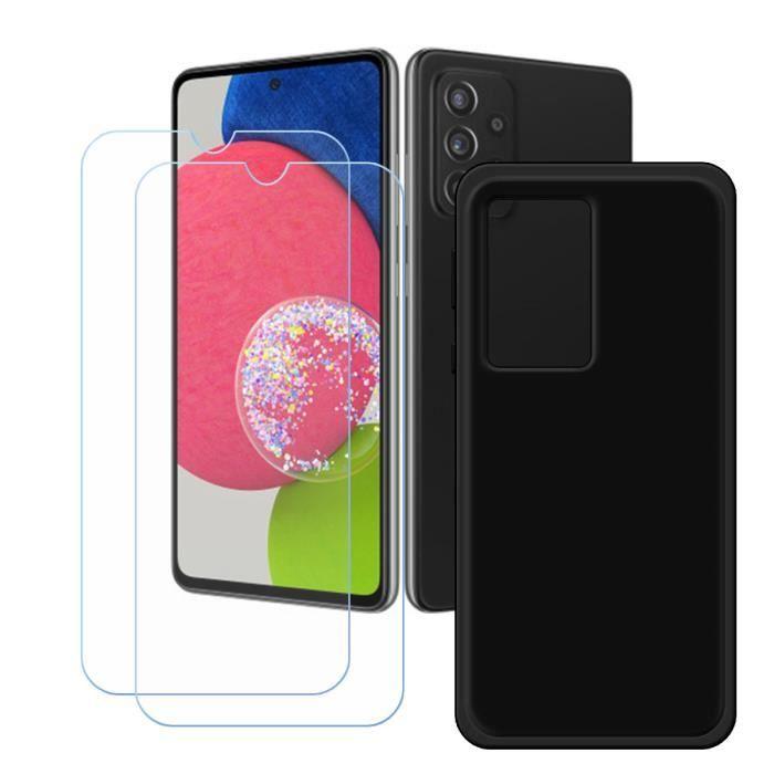 Coque - FZ - Samsung Galaxy A52S - Noir - Souple - Inclut 2 Verres Trempés