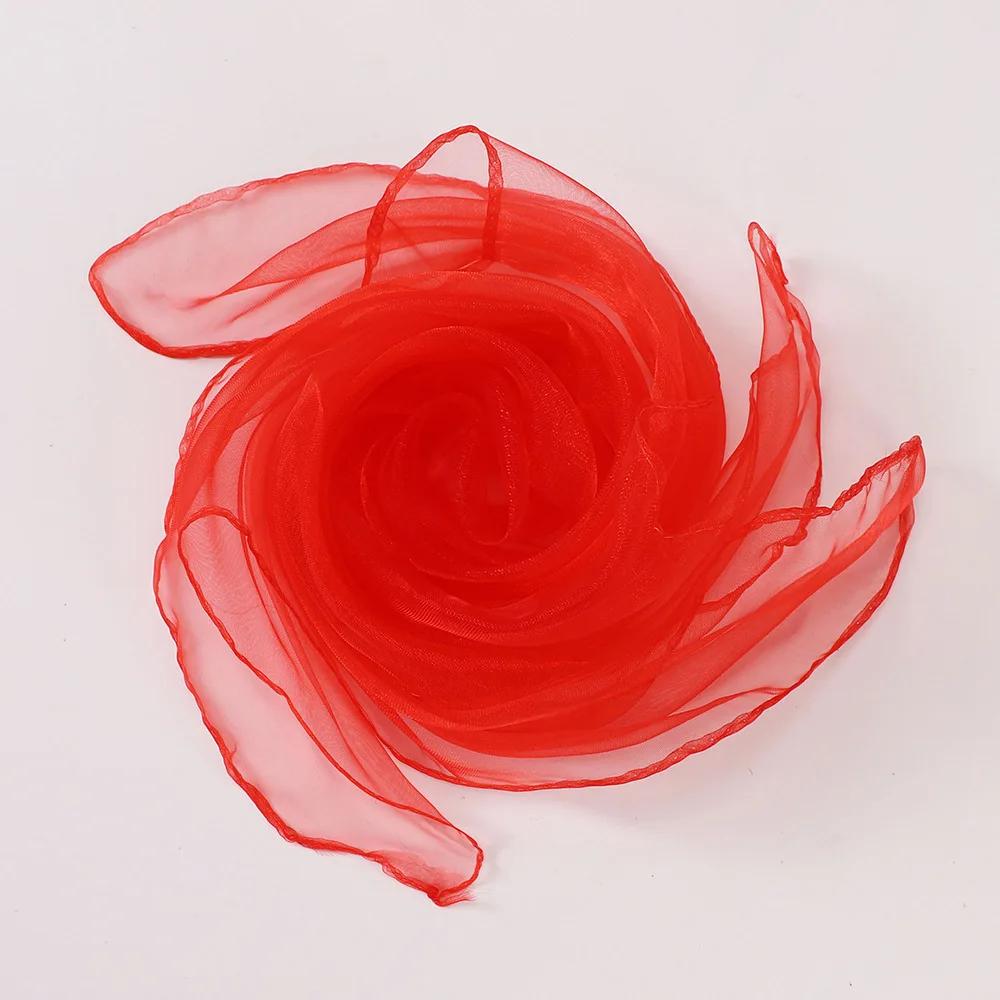 

70x70 см шарфы для гимнастики конфетного цвета для игр на открытом воздухе, интерактивные полотенца для танцев и жонглирования, спортивный носовой платок 70x70cm