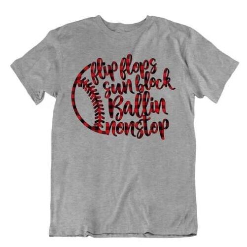 Softball Sport T-Shirt T-Shirt Gift Cool Cute Fun Play Hip Hop M