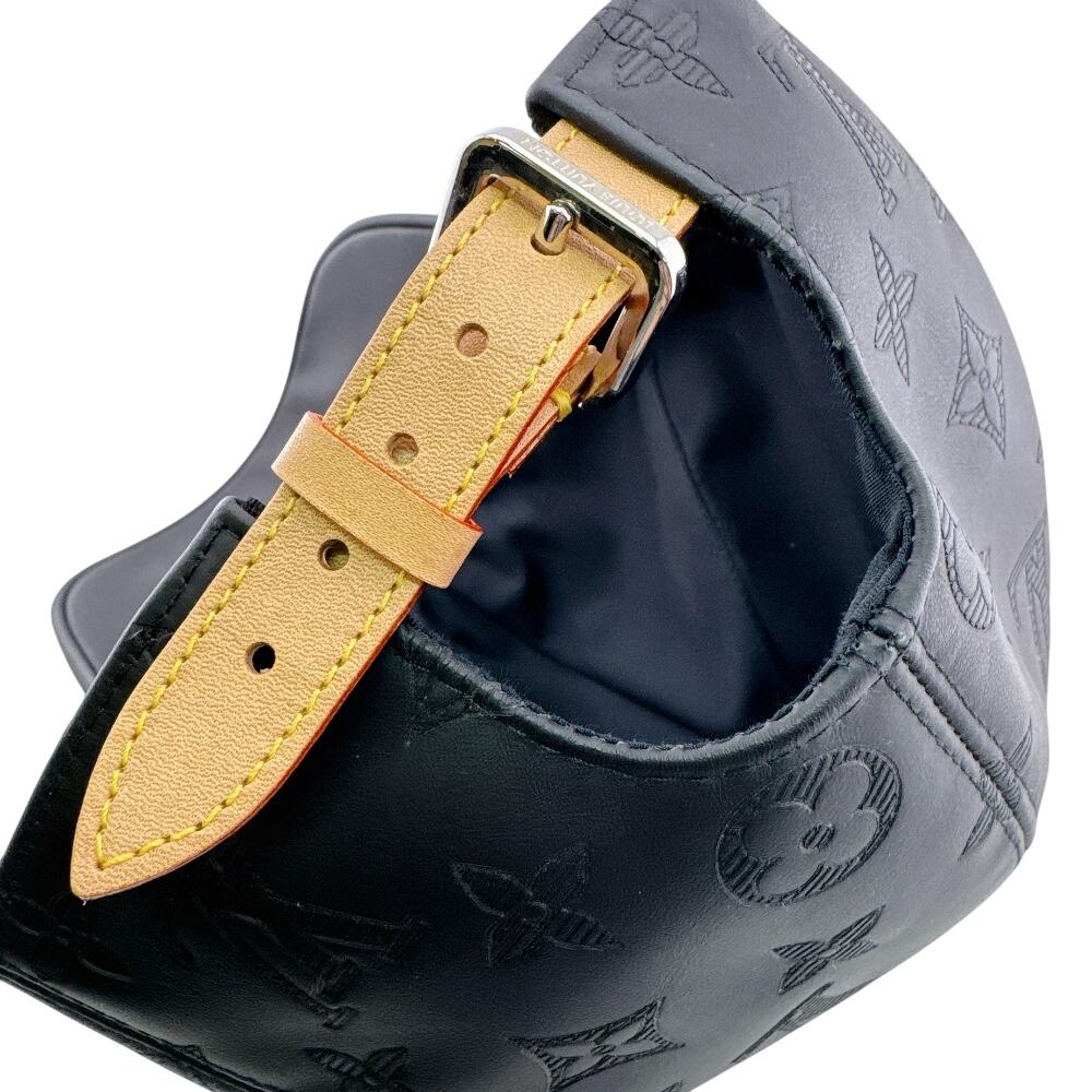 LOUIS VUITTON M76985 leather monogram shadow cap black leather Used