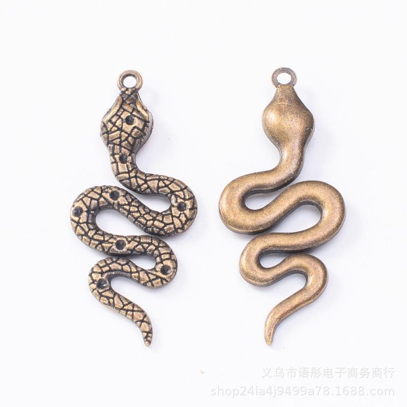 DIY Vintage Zinc Alloy Jewelry Accessories, Animal, Snake Bracelet Necklace Pendant