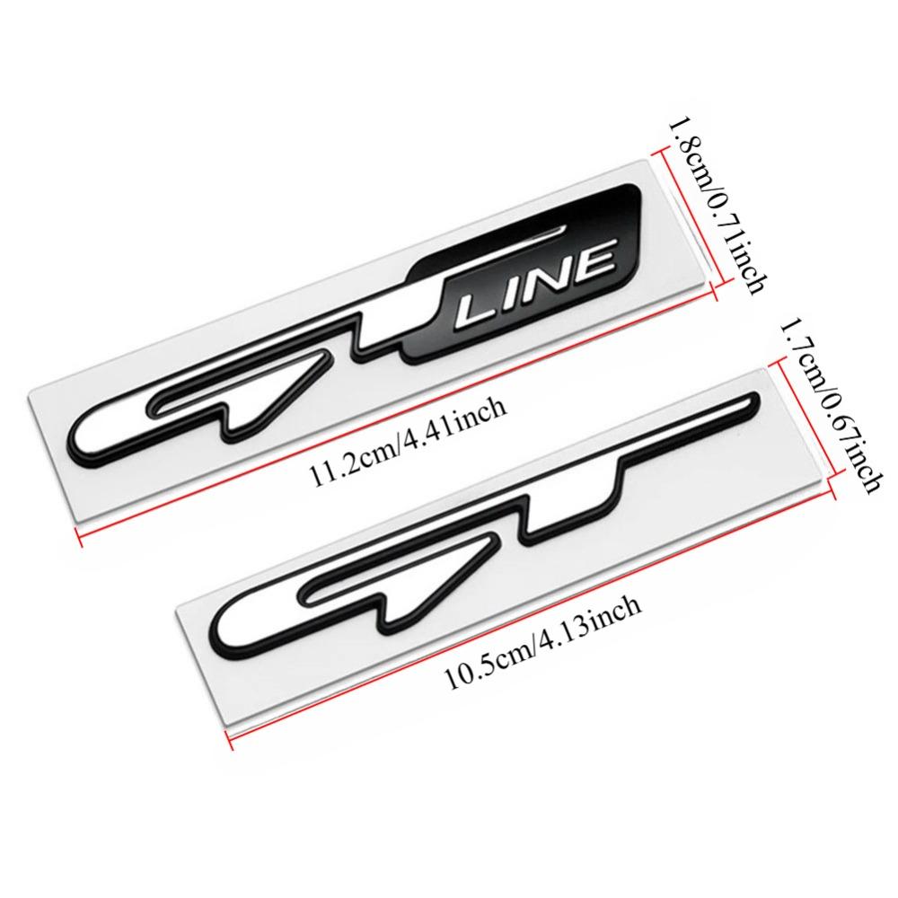 AIF1 3D Chrome GT Line Emblem Badge - For Kia Ceed Picanto K5 Stonic Optima Sportage GT Line Badge Decal Accessories
