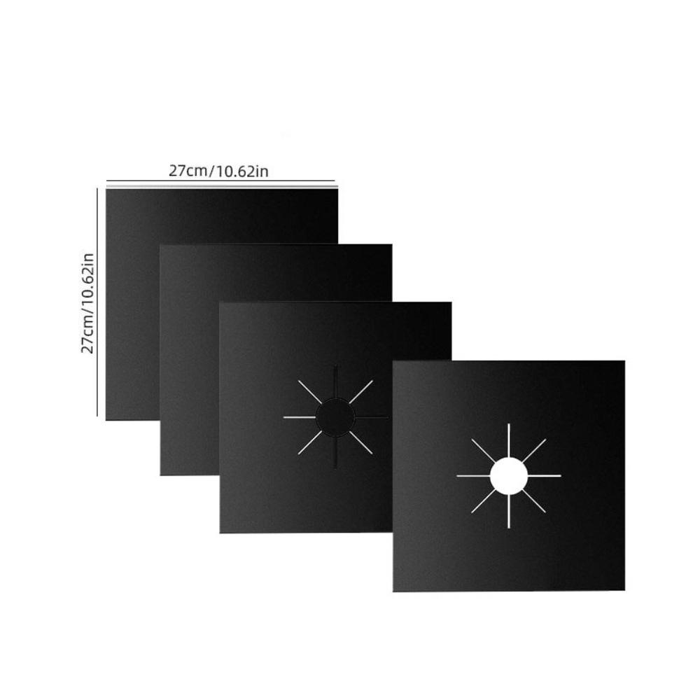 1/3/4pcs 5-Hole Gas Stove Pad Non Stick Reusable Stovetop Protector Anti-dirty Oil-proof Cooker Cover Liner Cleaning Pad