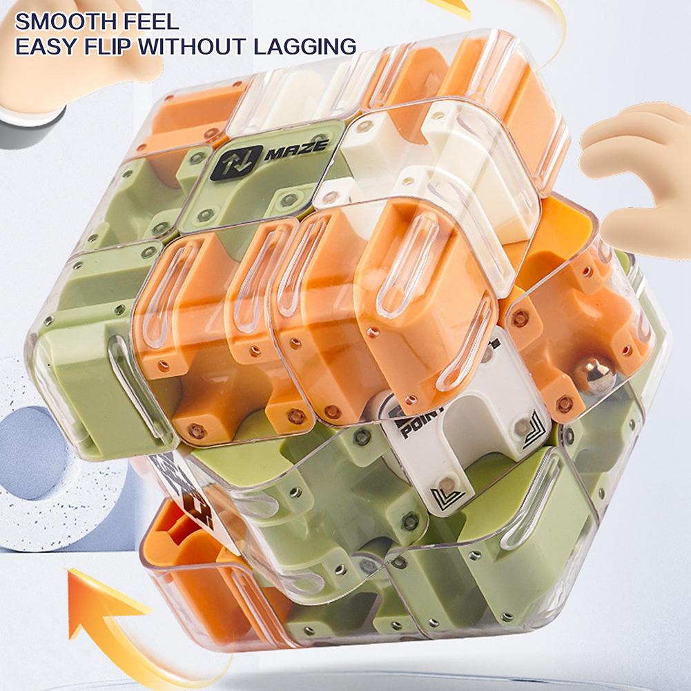 Großes Labyrinth 3D-Puzzles Labyrinthwürfel 3D-Labyrinthwürfel-Puzzle mit rollender Kugel Fesselndes Gehirnjogging-Spielzeug für Kinder