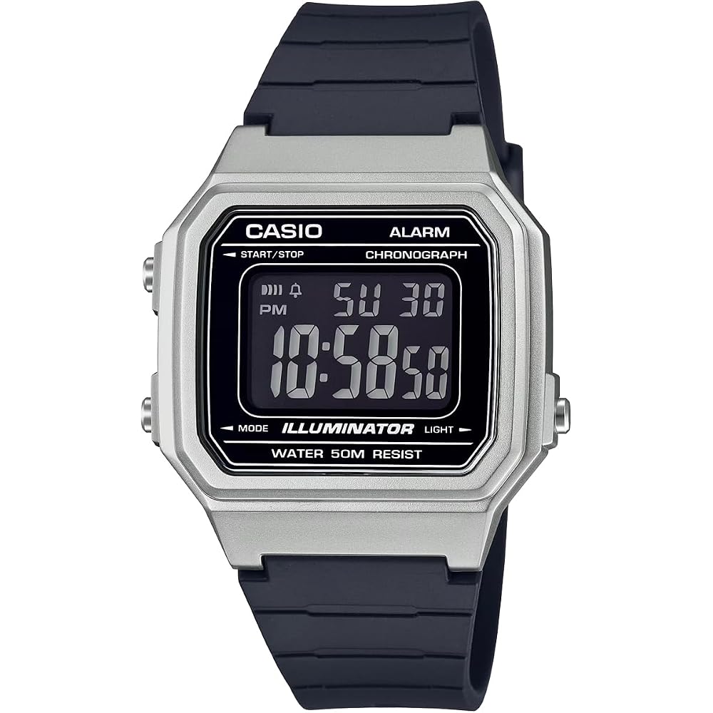 [Casio] CASIO Standard Digital Men s Watch W-217HM-7BV Silver Metallic Black Inverted LCD Overseas Model [Parallel Import]