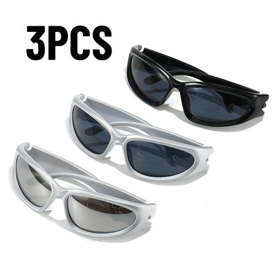 1/2/3 szt. Kwadratowe okulary przeciwsłoneczne Y2K Ochrona UV400 Modne Męskie Damskie Okulary do Aktywności na Świeżym Powietrzu, Pieszych Wycieczek, Jazdy na Rowerze