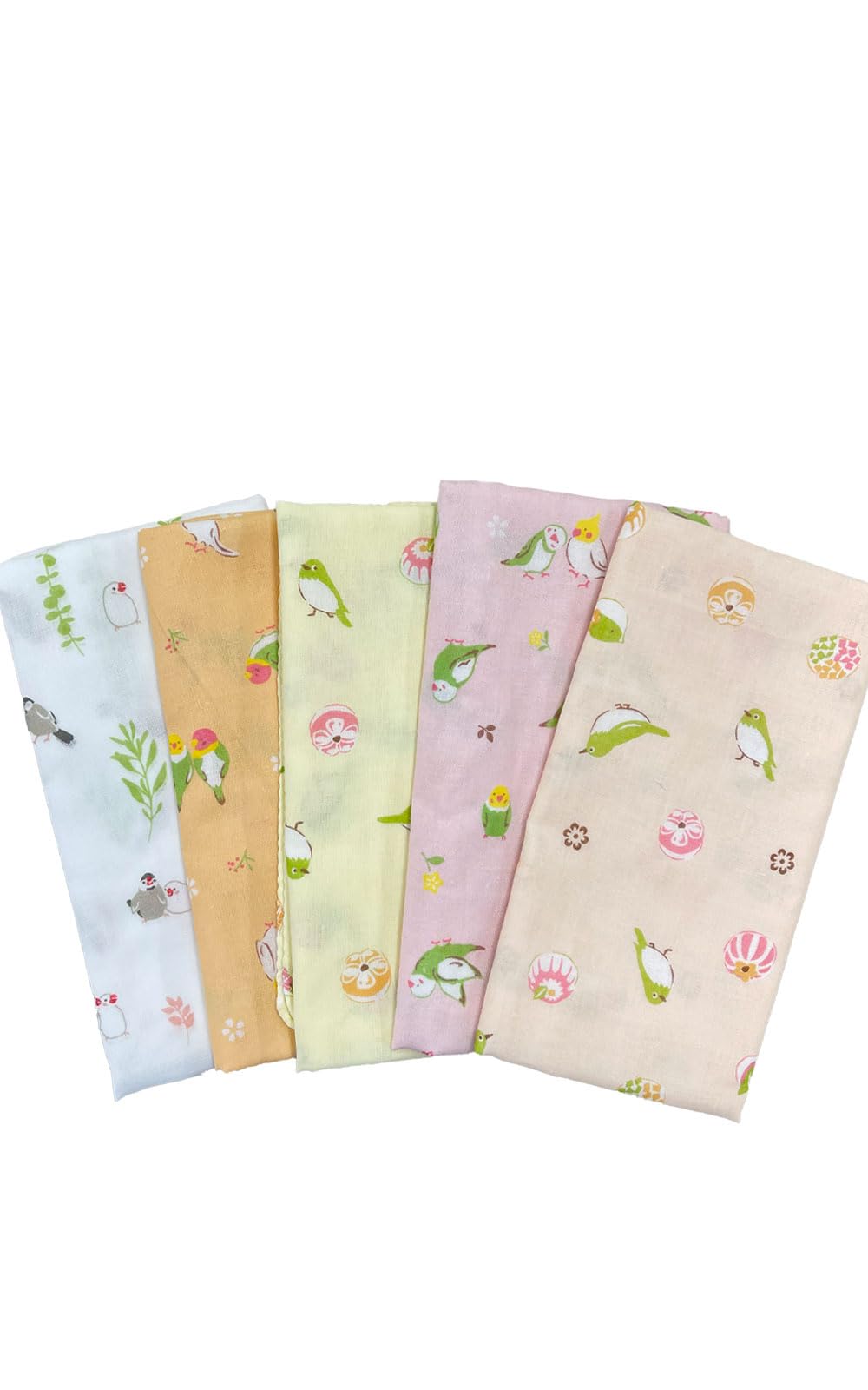 

amife petit Tenugui Made in Process Gauze, 100% Cotton, Japan, Anti-Fraying (Tori Pattern)