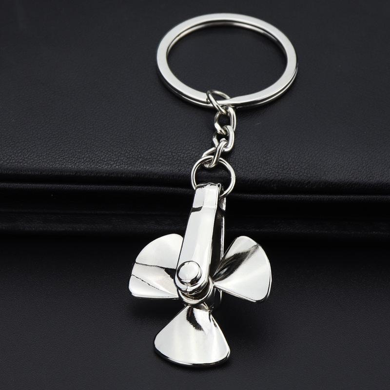 Windmill Keychain Metal Pendant for Men and Women - Car Key Souvenir Gift with Engraving