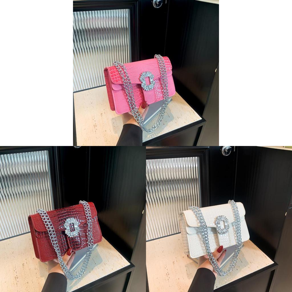 Pu Small Square Bag With Zipper Closure For Daily Casual Use