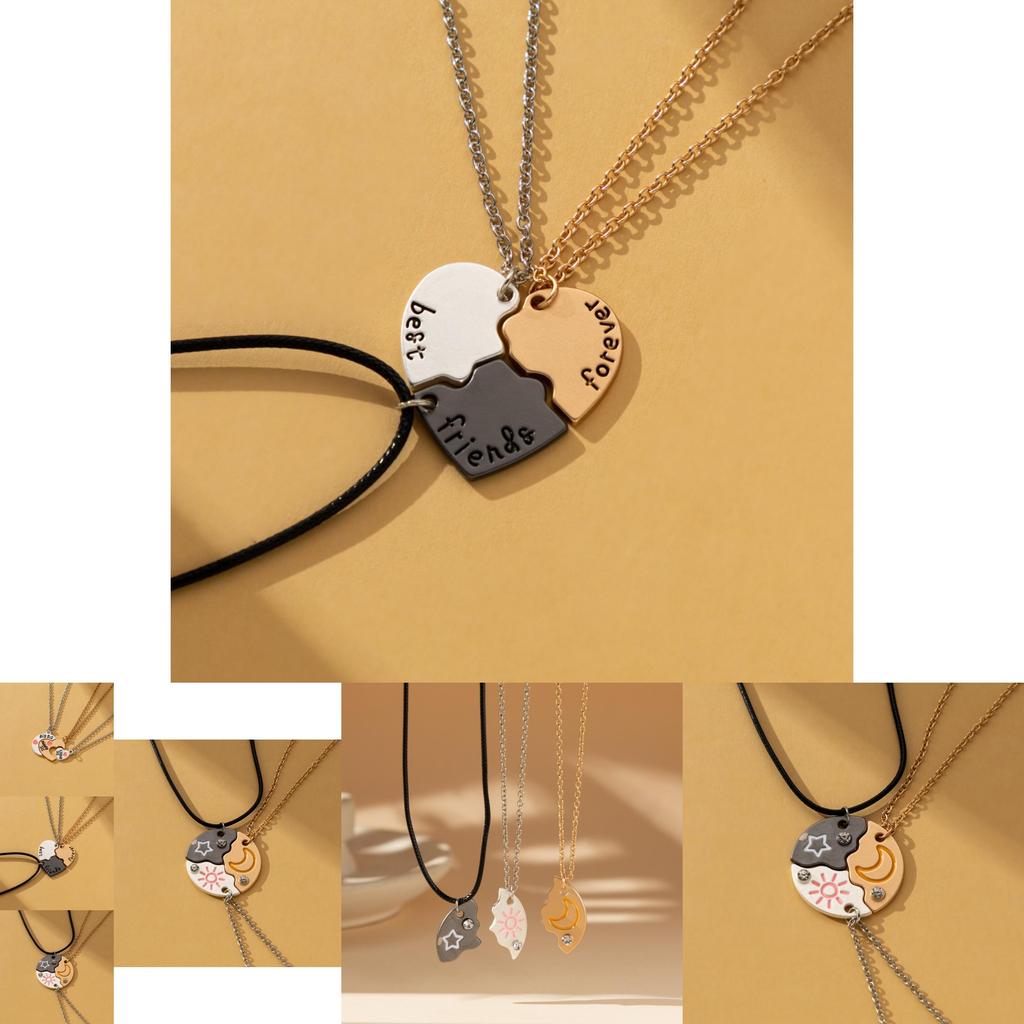 Stylish Ins-inspired Alloy Pendant Necklace Set Featuring Stunning Star And Moon Elements For Trendy Women