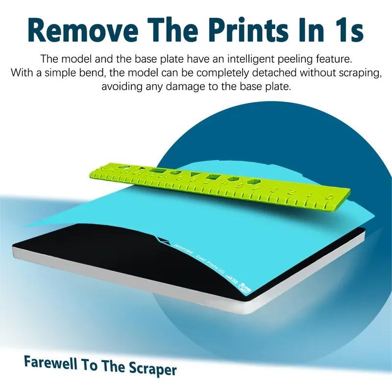 Juupine OMG Glacier for Anycubic Kobra 3 V2 Build Plate Upgrade Kobra 3V2 Cool Plate PLA PETG Superior First-Layer Adhesion