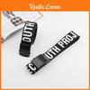 Printed Letter Canvas Waist Strap With Iron Buckle For Casual Outfits Fashion