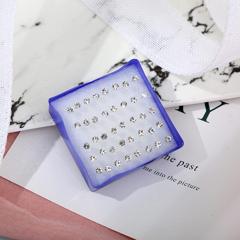 Black Zircon Stud Earrings: Cute & Simple Korean Style for Girls